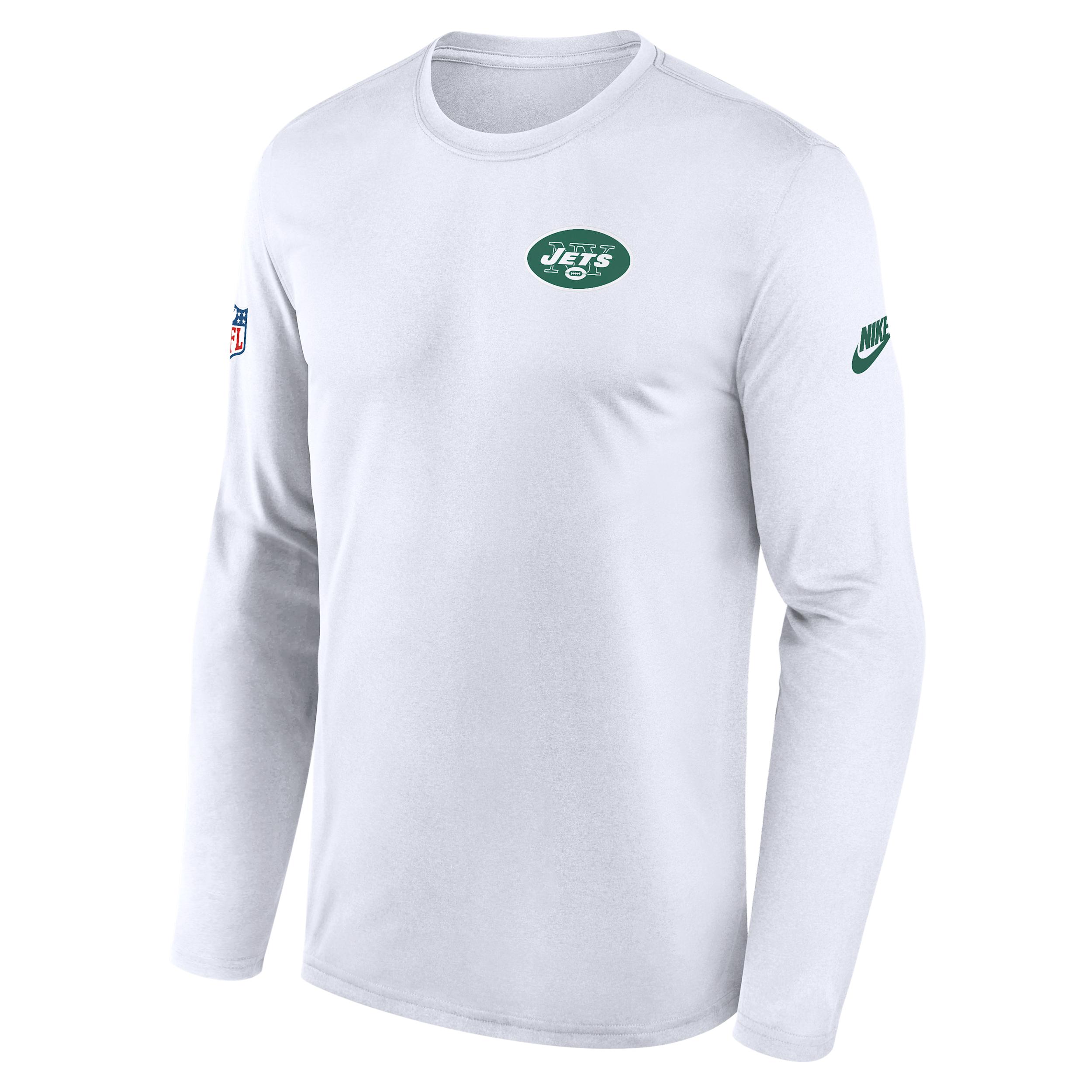 New York Jets Alt Legend Small Logo Nike Mens Dri-FIT NFL Long-Sleeve T-Shirt | 02TJ10AQ9Z-UE8 Product Image