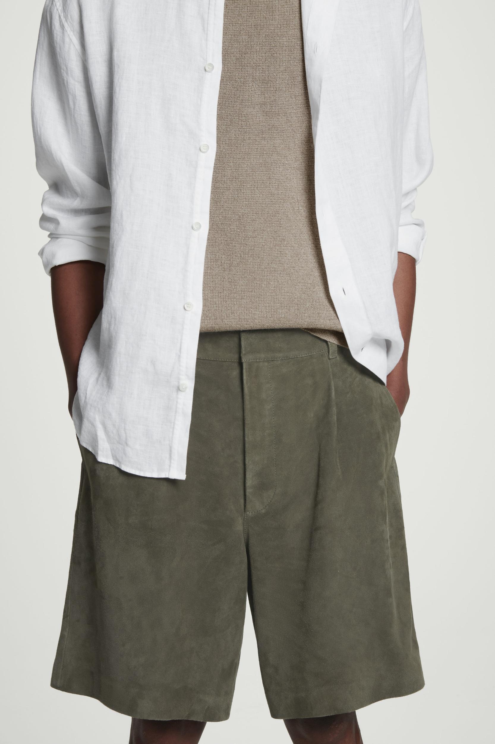 TAILORED SUEDE SHORTS Product Image