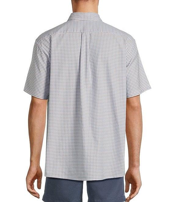Roundtree & Yorke Short Sleeve Small Check Oxford Sport Shirt Product Image
