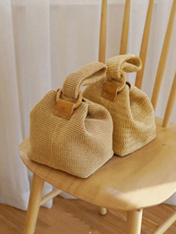Casual Simple Weave Handbag Product Image