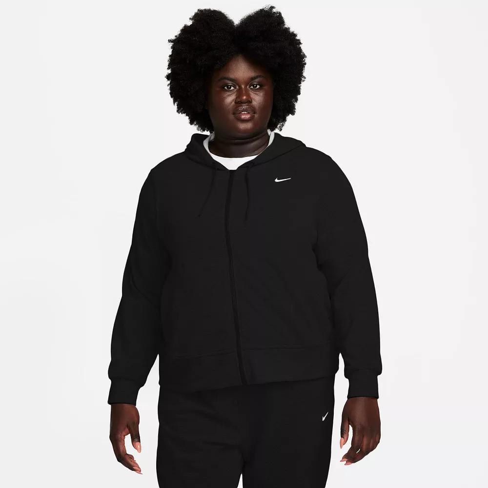 Nike Womens Dri-FIT One Full-Zip French Terry Hoodie (Plus Size) | FB5202-010 Product Image