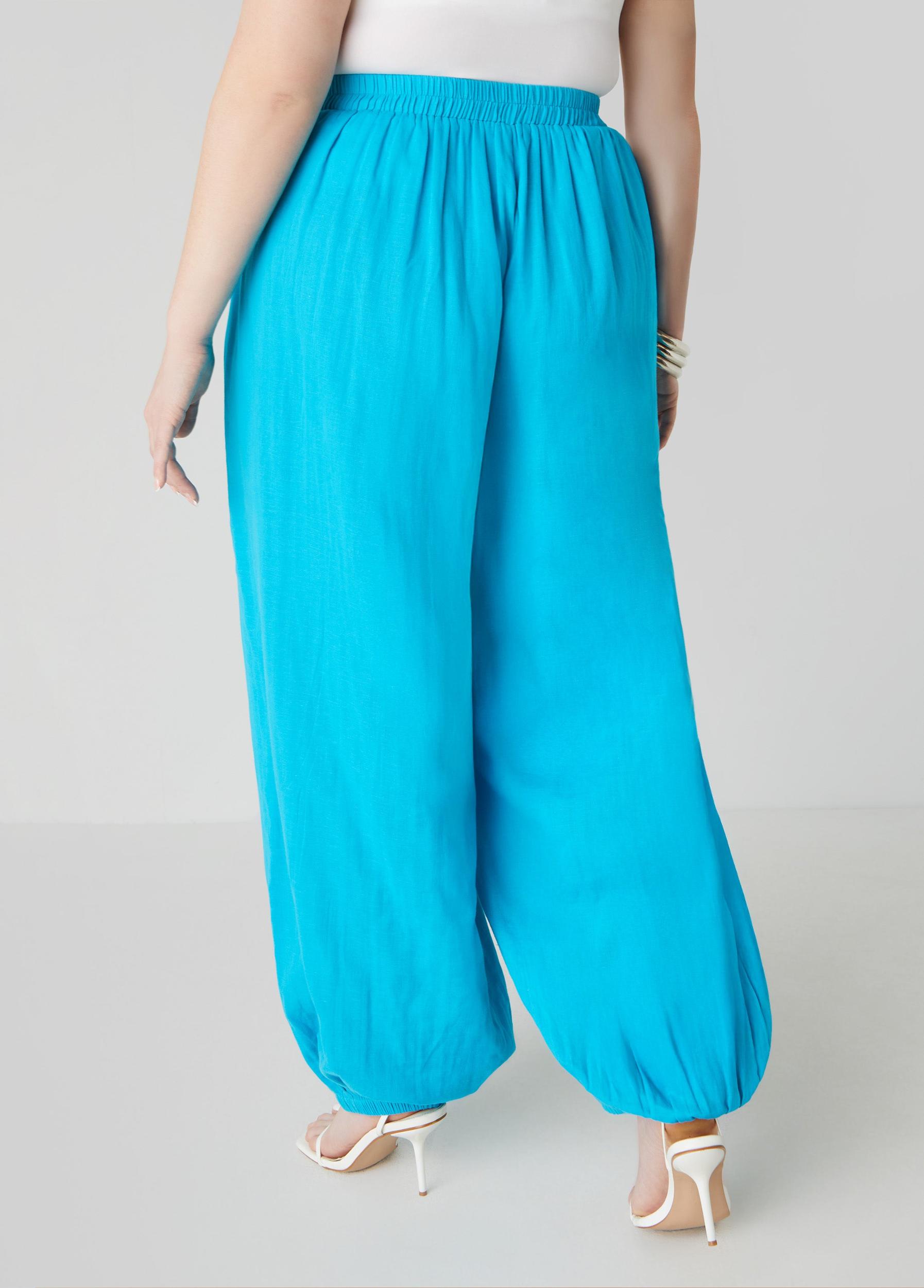 High Waist Cotton Harem Pants Product Image