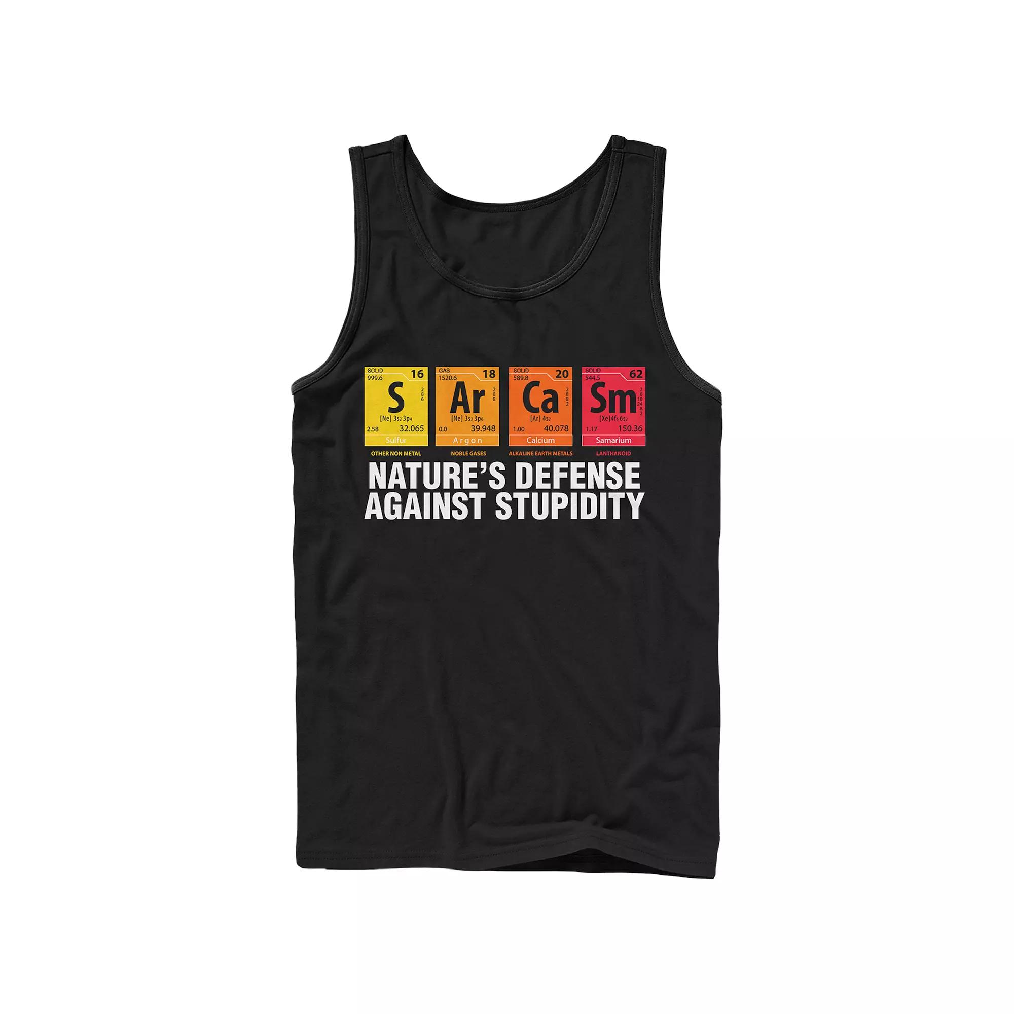 Men's Sarcasm Nature's Defense Mechanism Graphic Tank Top,  Product Image