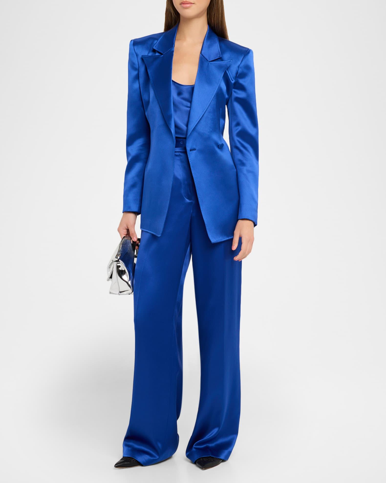 Norman Belted Silk Wide-Leg Pants Product Image