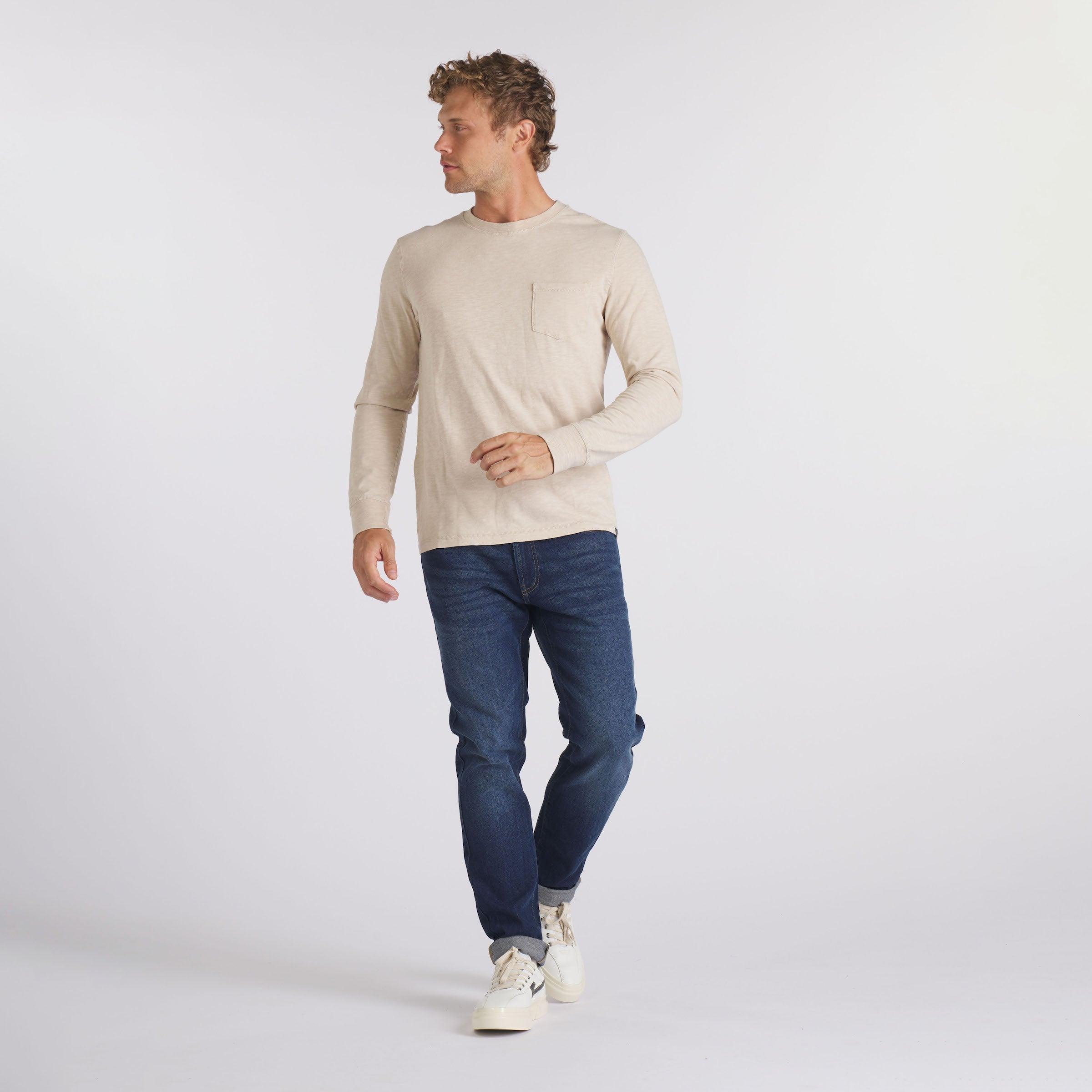 Hewitt Garment Dyed Pocket Tee - Ecru Product Image