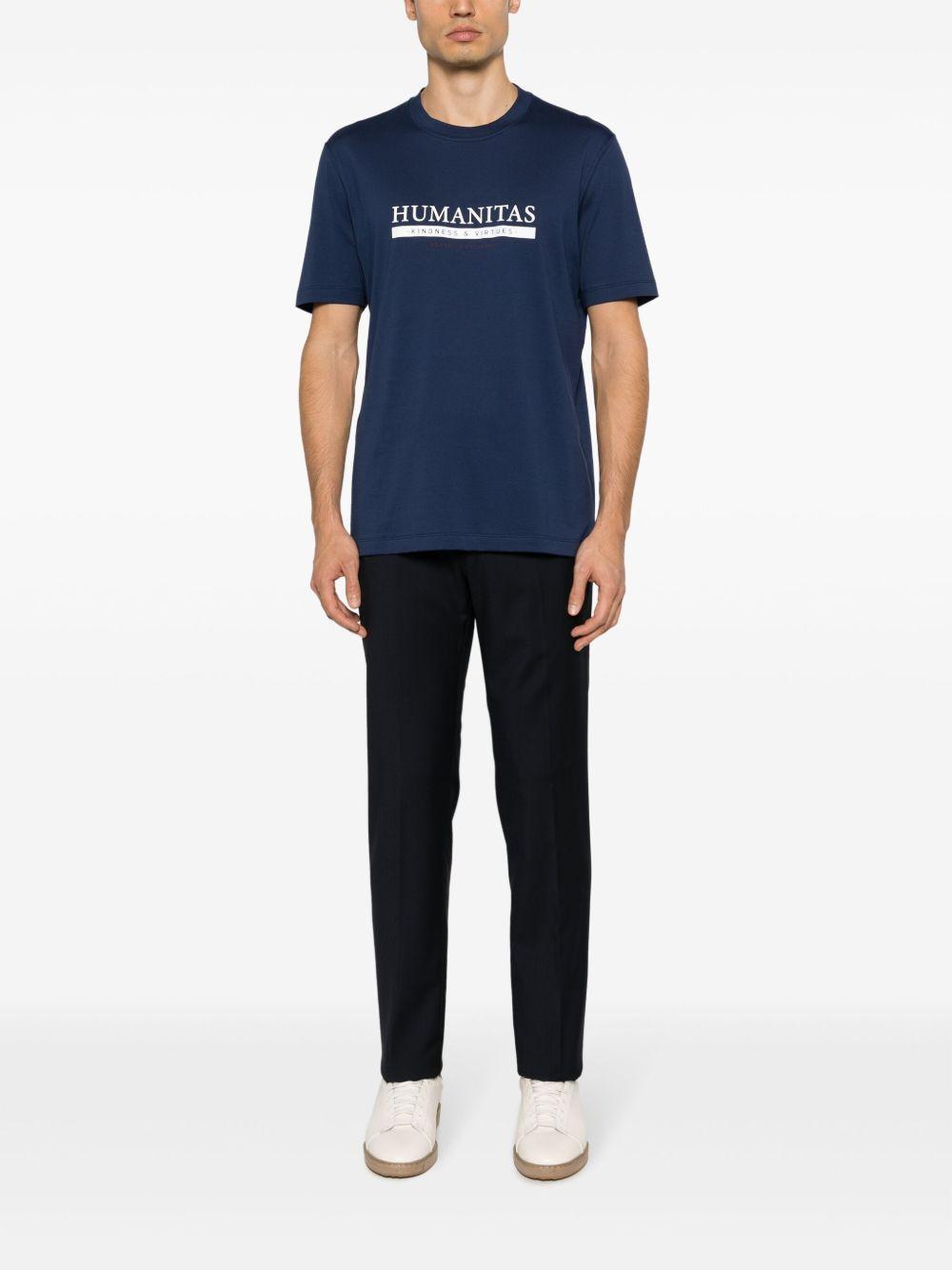 slogan-print cotton T-shirt  Product Image