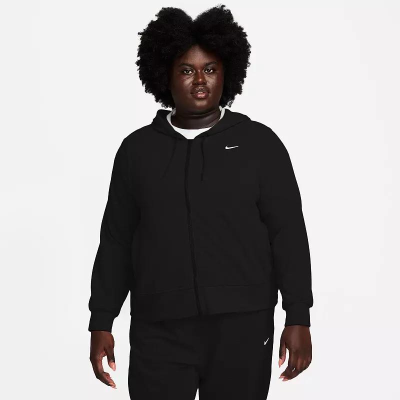 Nike Womens Dri-FIT One Full-Zip French Terry Hoodie (Plus Size) | FB5202-010 Product Image