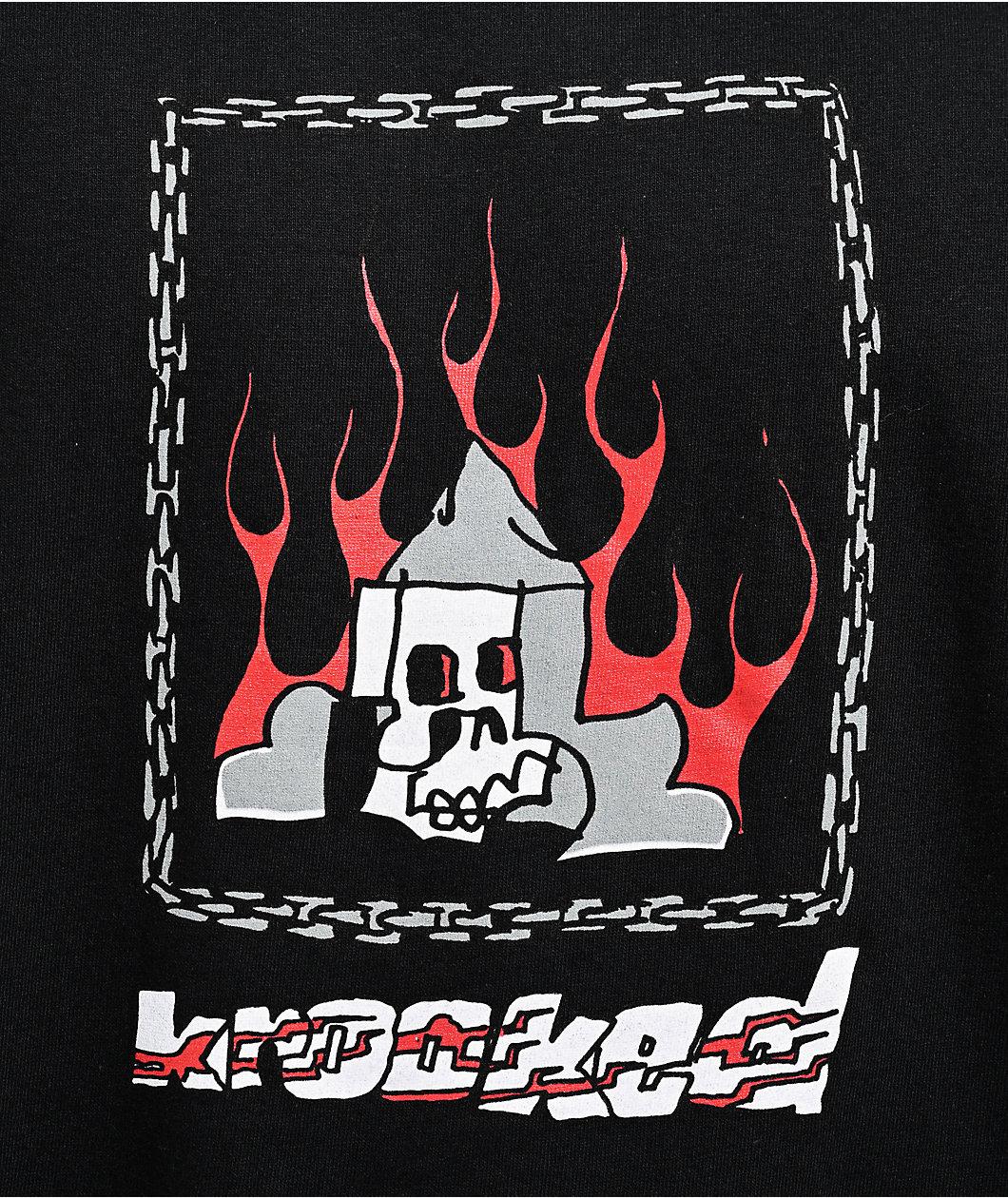 Krooked Chain Frame Black T-Shirt Product Image