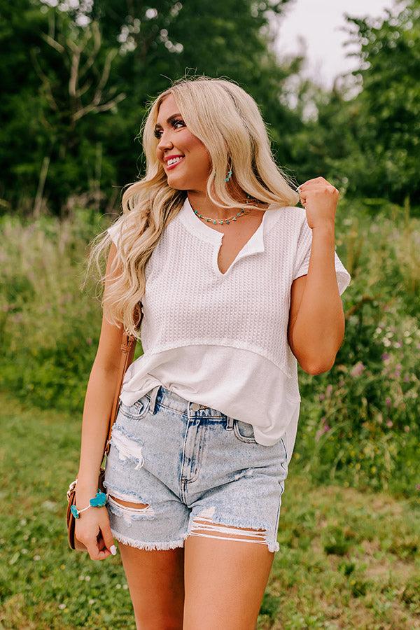 Comfort Show Waffle Knit Top Product Image