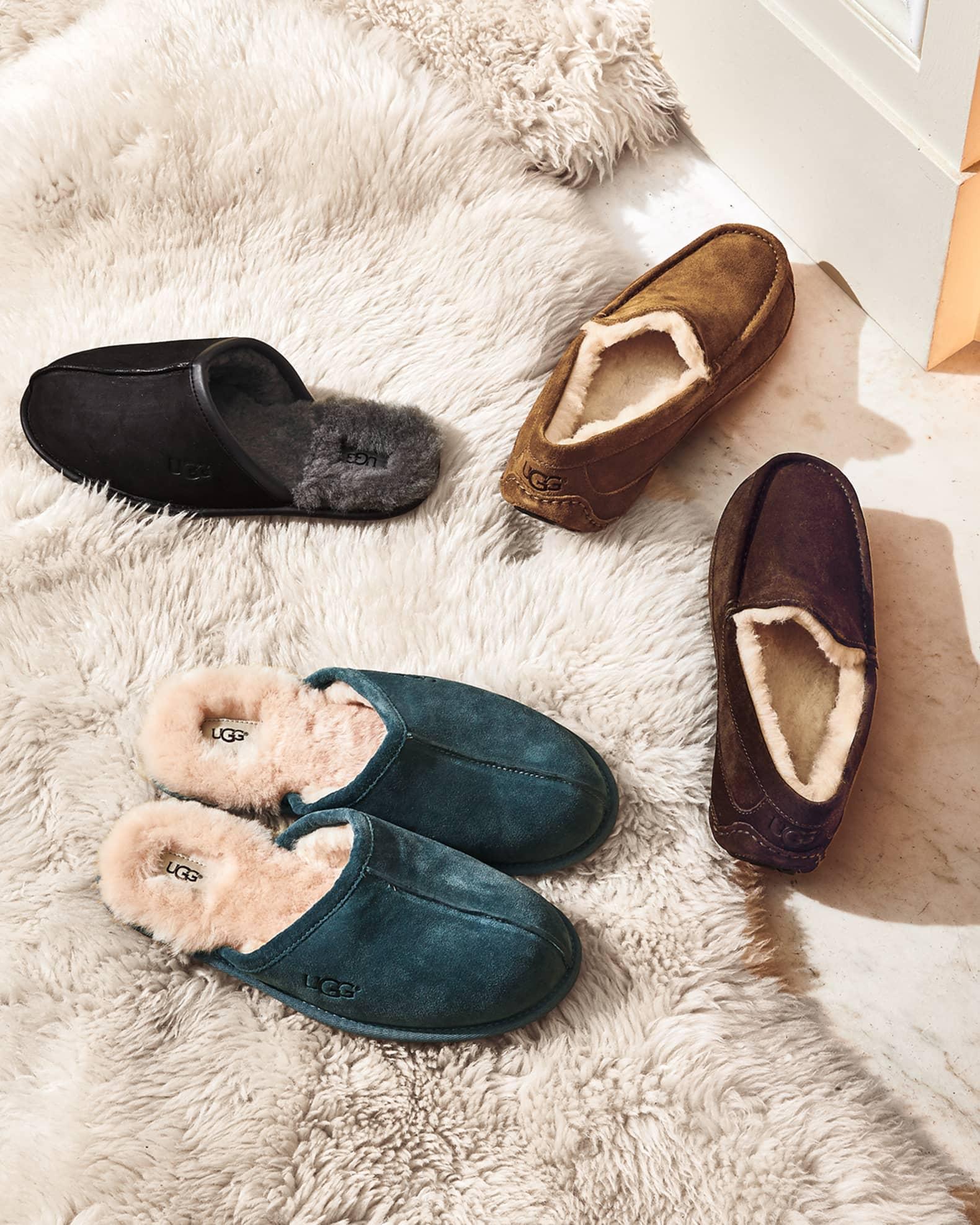 UGG Mens Scuff Leather Sheepskin Slippers Product Image