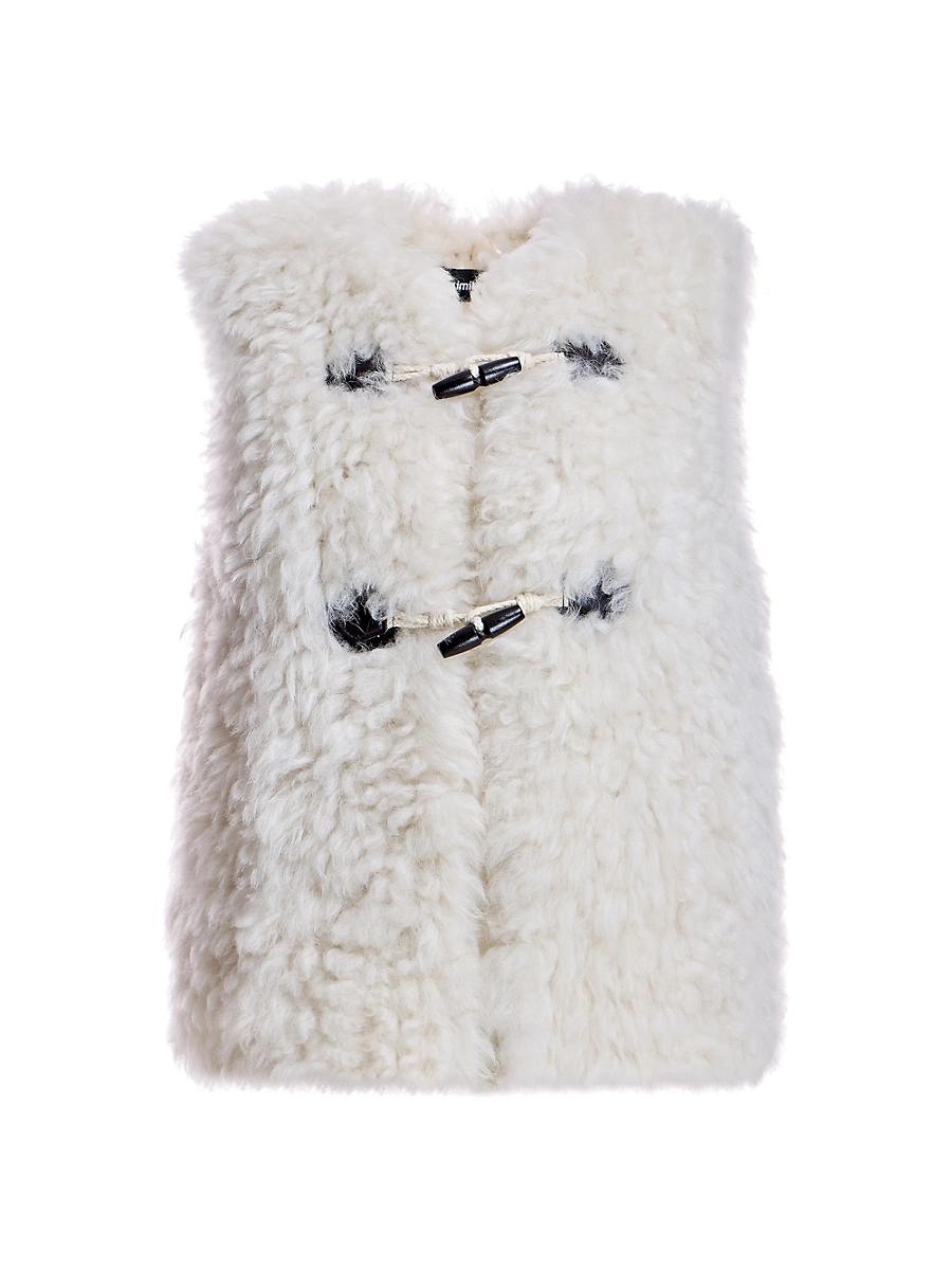 Womens Knitted Lamb Vest Product Image