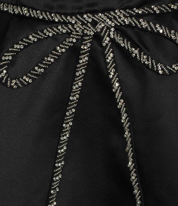 City Vibe Beaded Bow Trimmed Party Dress Product Image
