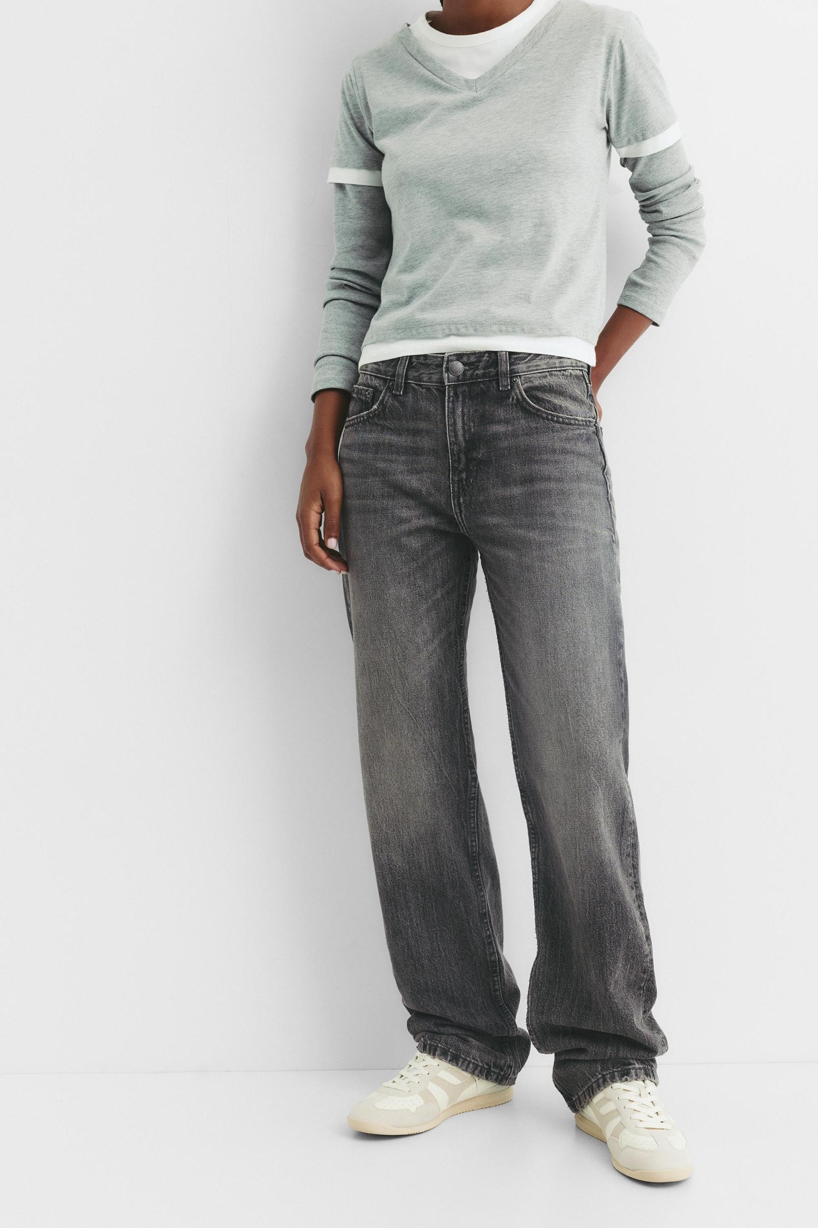 Mid-rise straight-leg jeans Product Image
