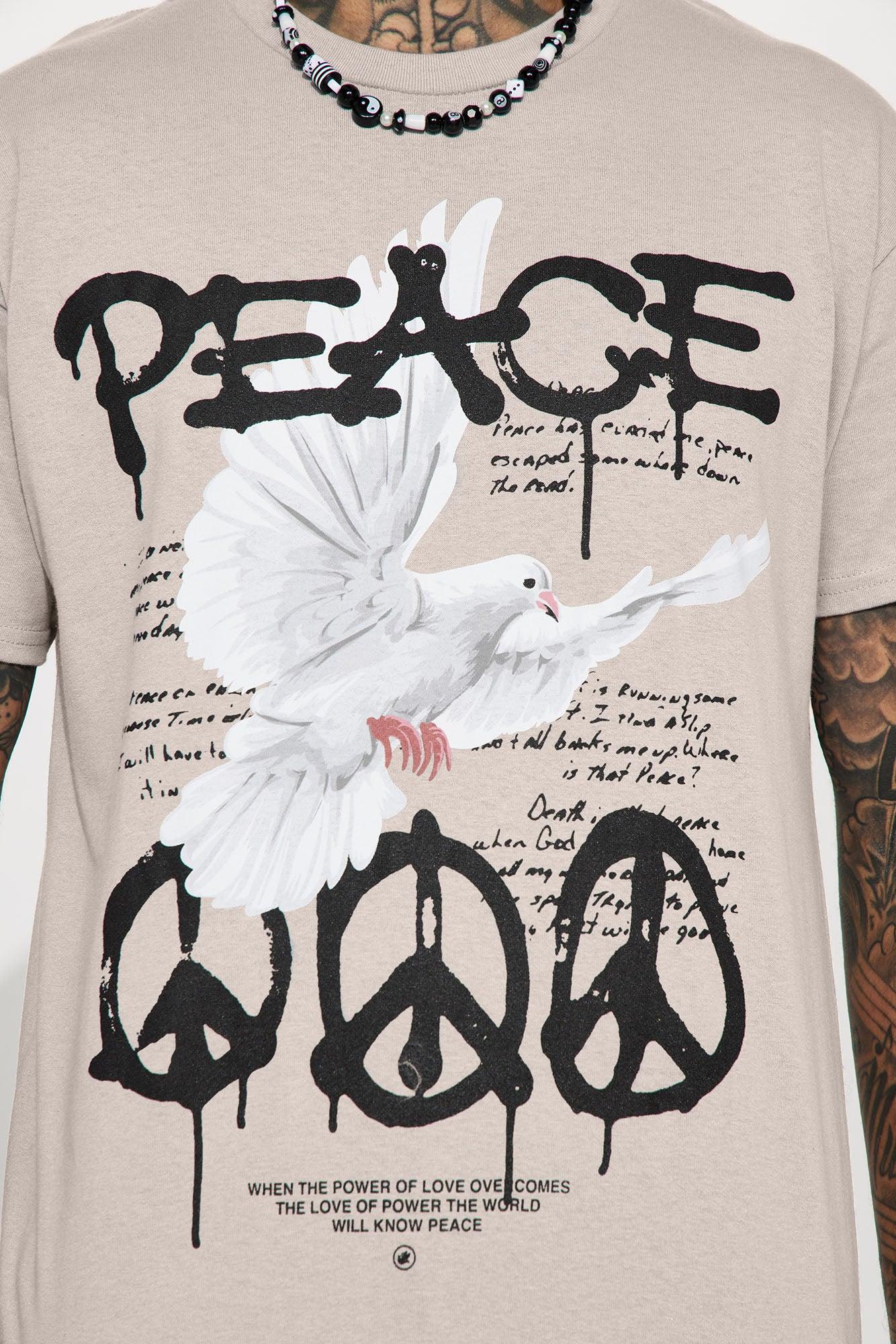 The Power Of Peace Short Sleeve Tee - Silver Product Image