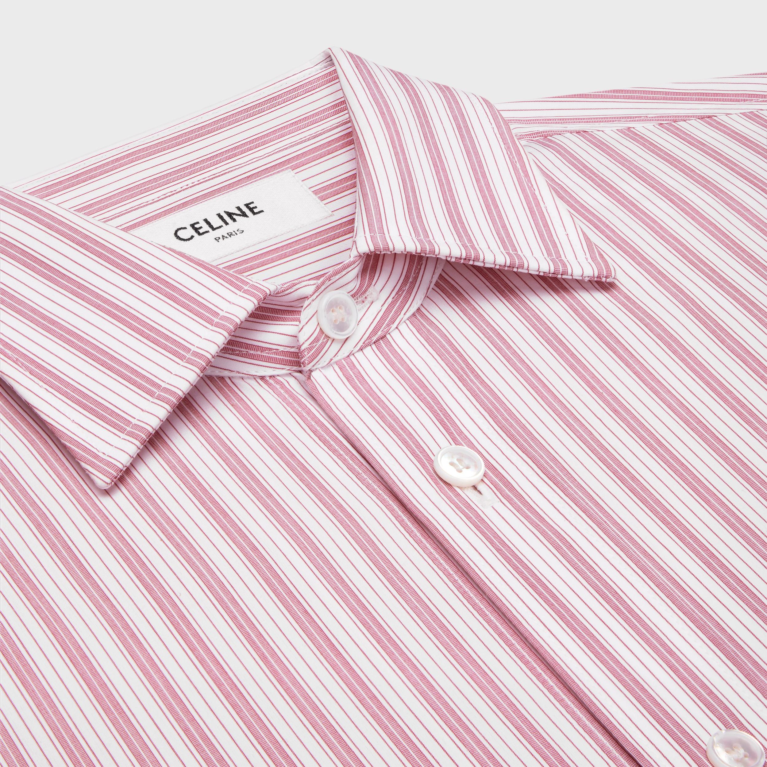 loose shirt in striped cotton poplin Product Image