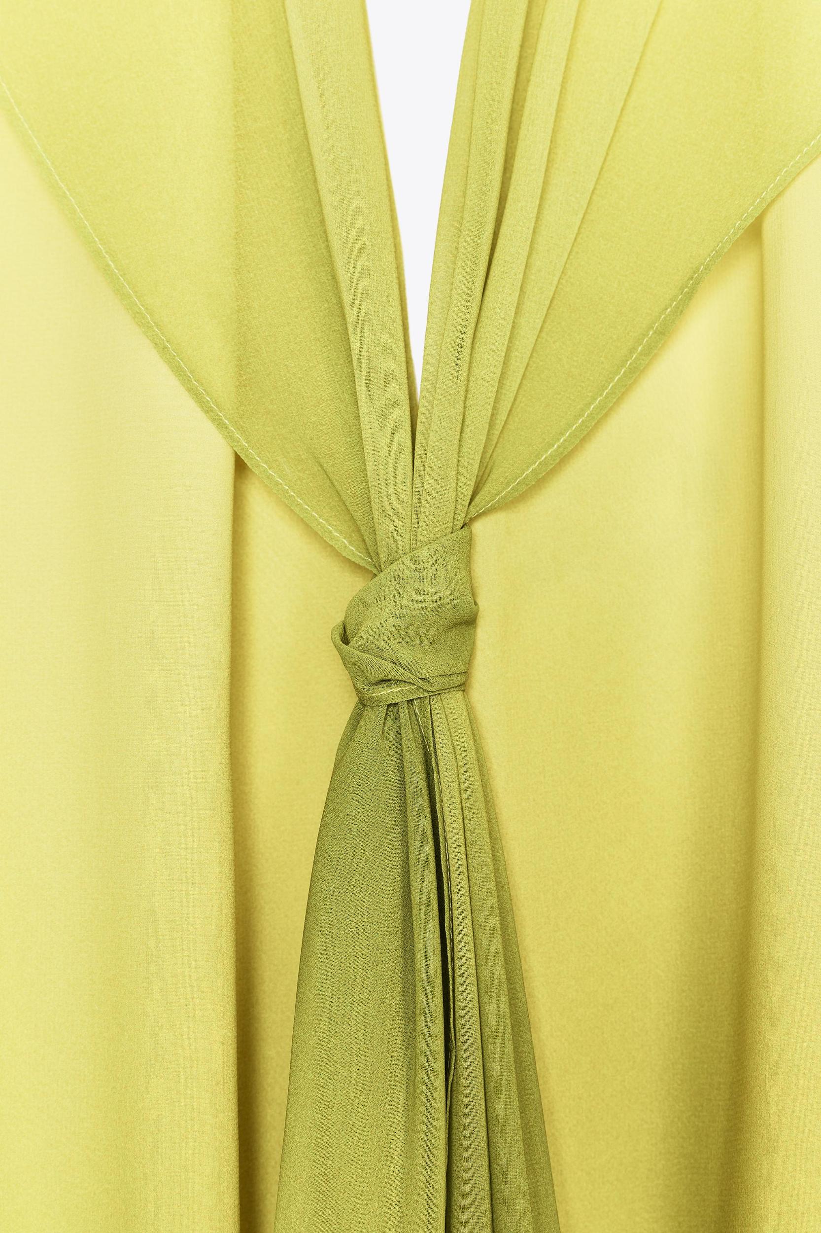 LONG FLORAL PRINT KNOTTED DRESS Product Image