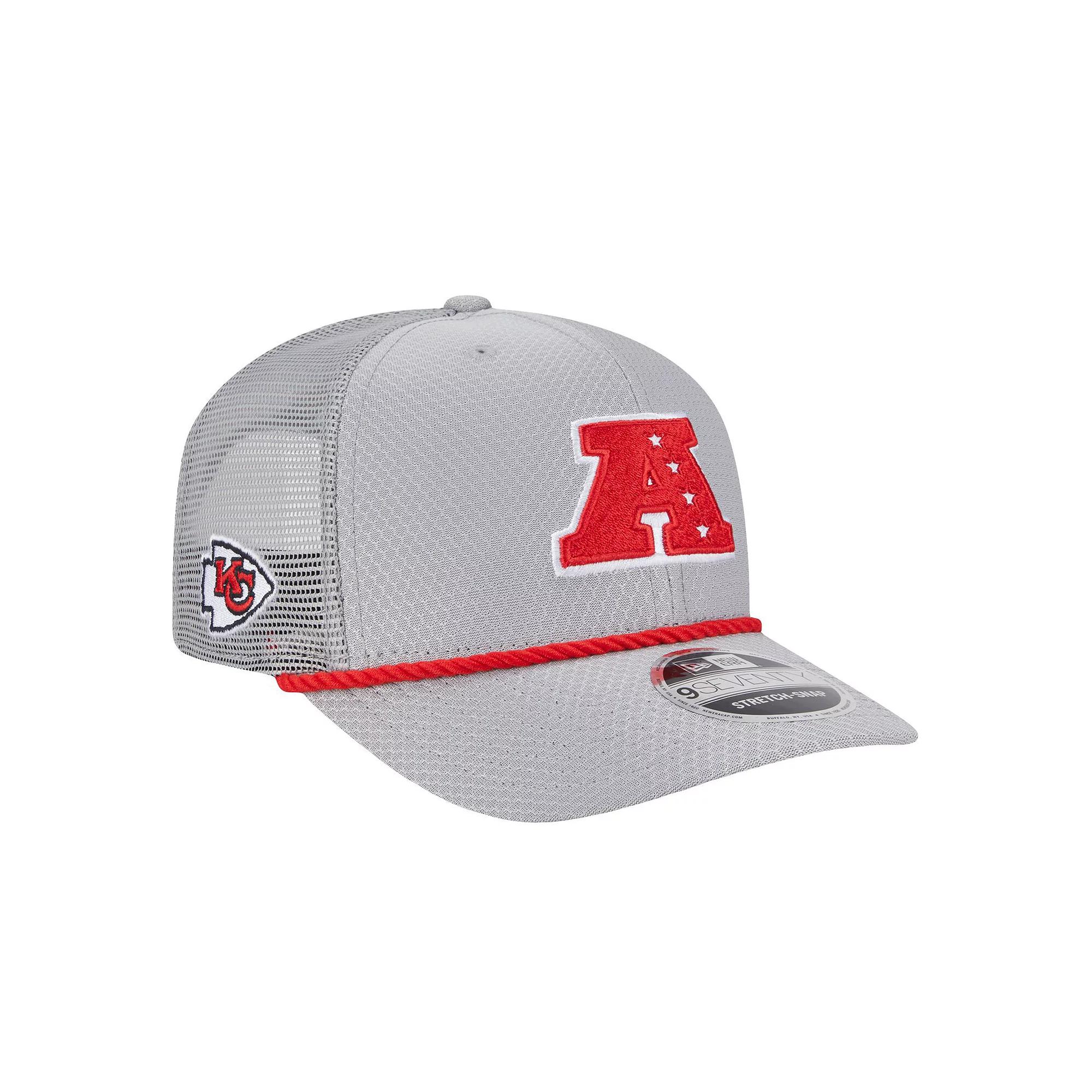 Men's New Era  Gray Kansas City Chiefs 2025 Pro Bowl 9SEVENTY Stretch-Snap Hat, Grey Product Image
