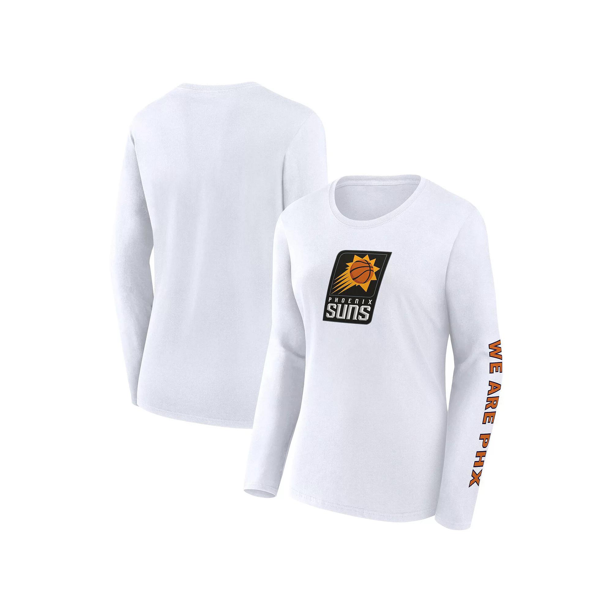 Womens Fanatics White Phoenix Suns Long Sleeve T-Shirt Product Image