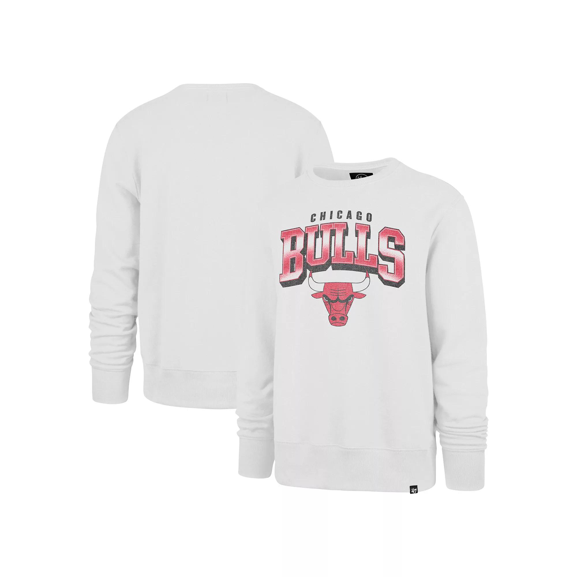 Men's '47 White Chicago Bulls Spotlight Headline Pullover Sweatshirt,  Product Image