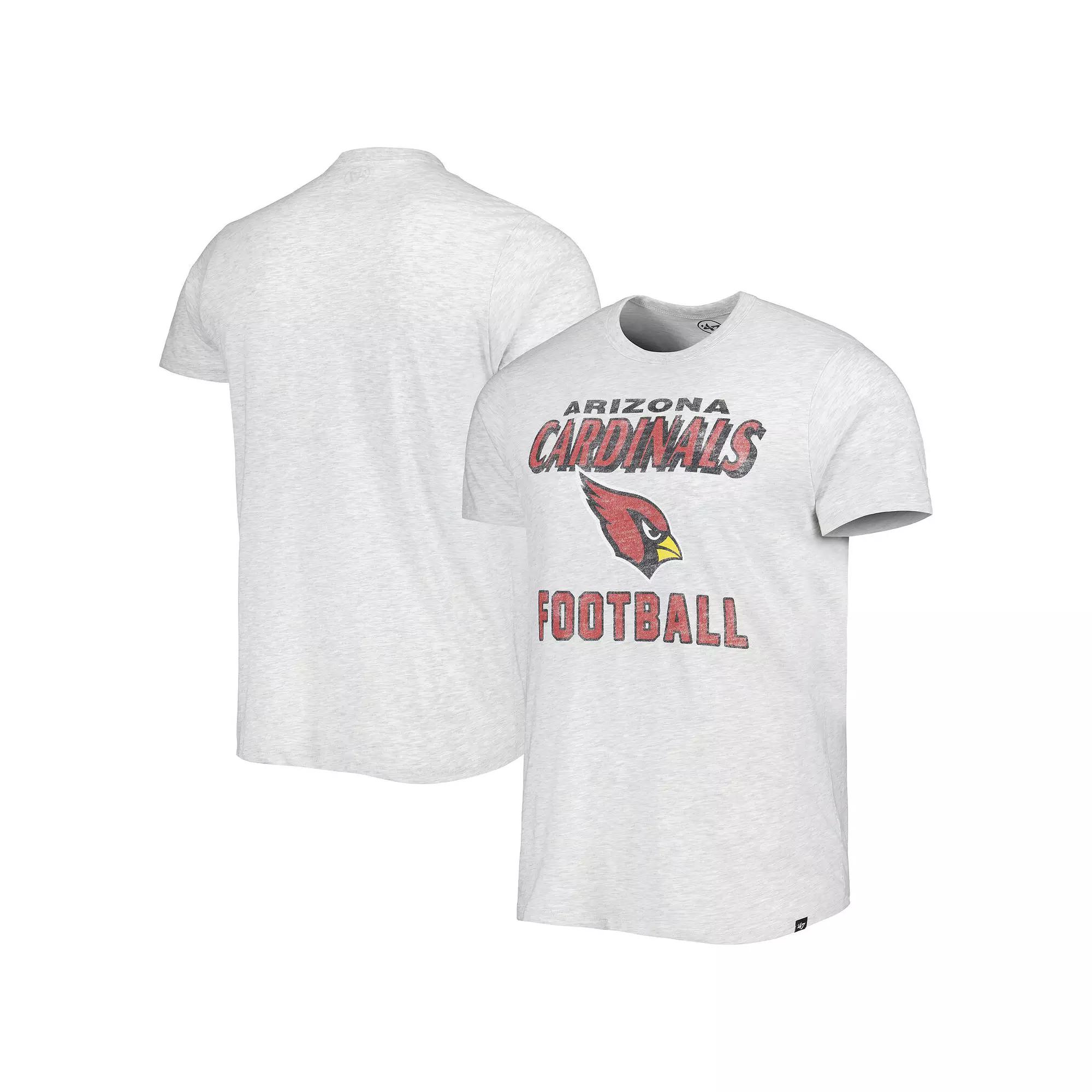 Men's '47 Heathered Gray Arizona Cardinals Dozer Franklin Lightweight T-Shirt,  Product Image