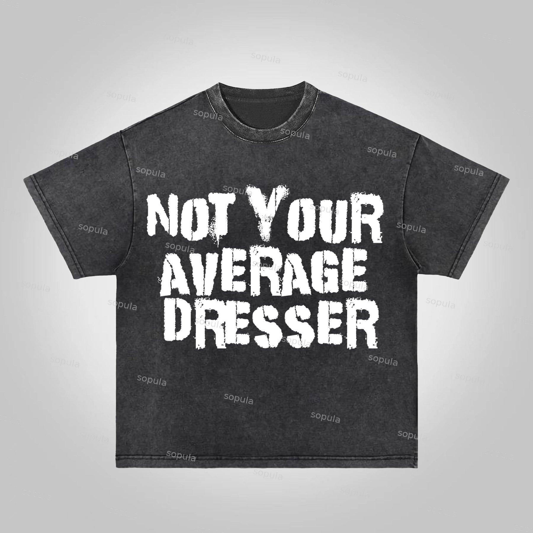 Sopula Not Your Average Dresser Print Acid Washed T-Shirt Product Image