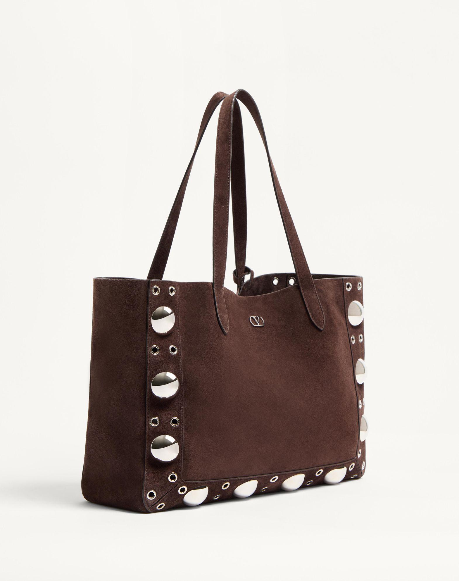 Valentino Garavani Medium Nellcôte Suede Shopping Bag Product Image