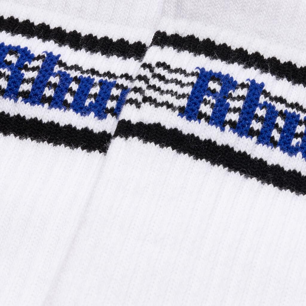 Speed Stripe Sock - White/Black/Blue Male Product Image