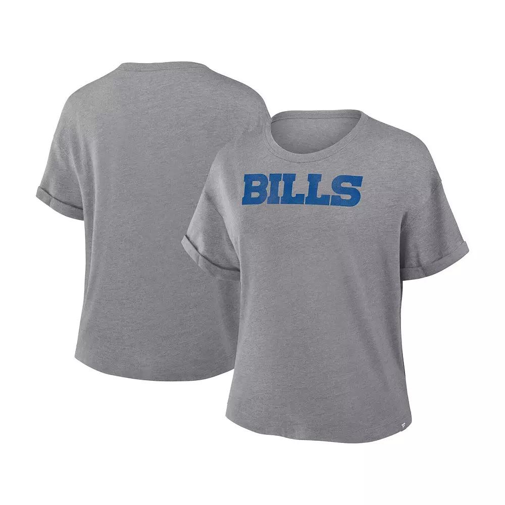 Women's Fanatics Heather Gray Buffalo Bills Tri-Blend T-Shirt,  Product Image