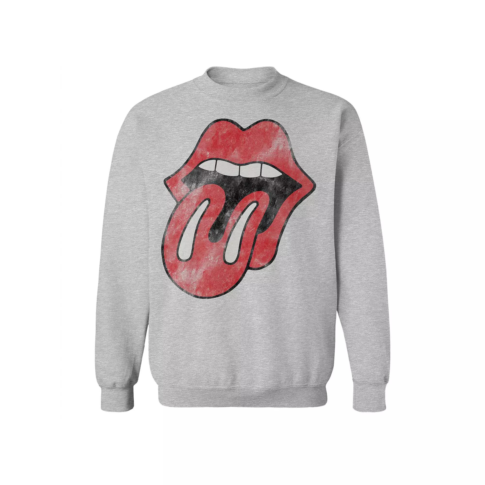 Junior's Vintage Tongue Graphic Fleece Sweatshirt, Women's,  Product Image