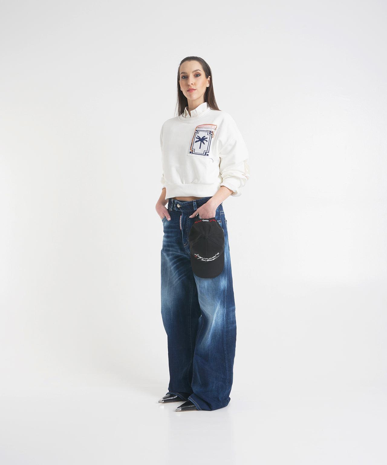 Sweatshirt with logo embroidery Product Image