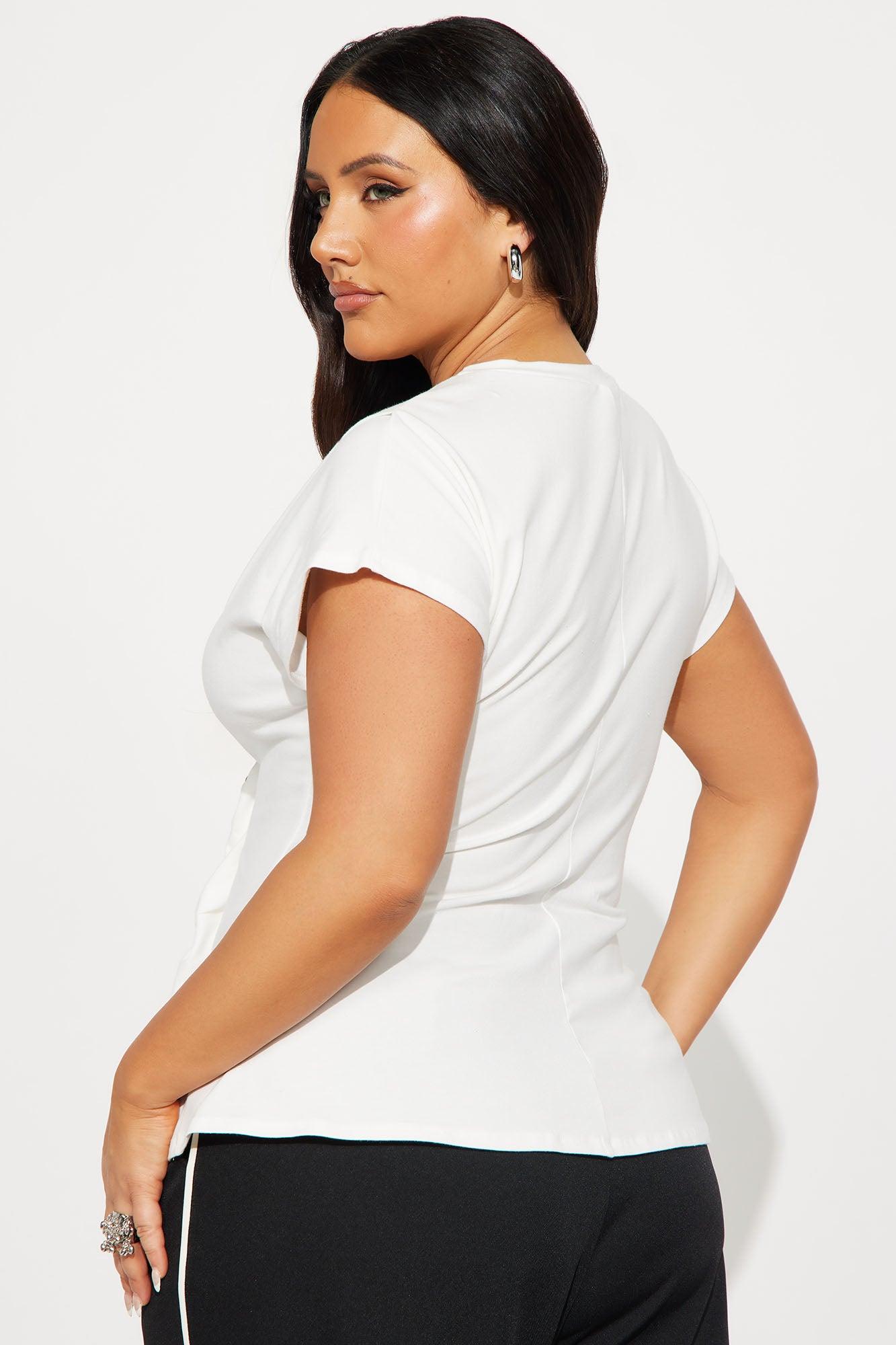 Honesty Short Sleeve Top - Off White Female Product Image