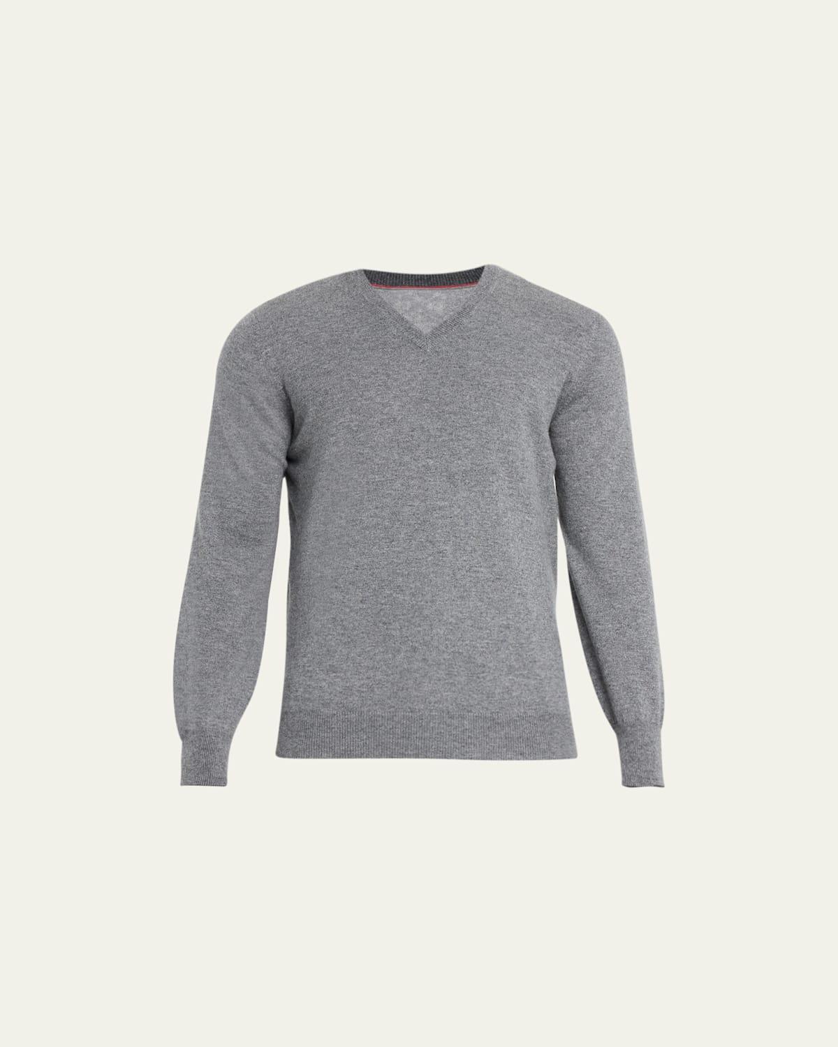 Mens Cashmere V-Neck Sweater Product Image