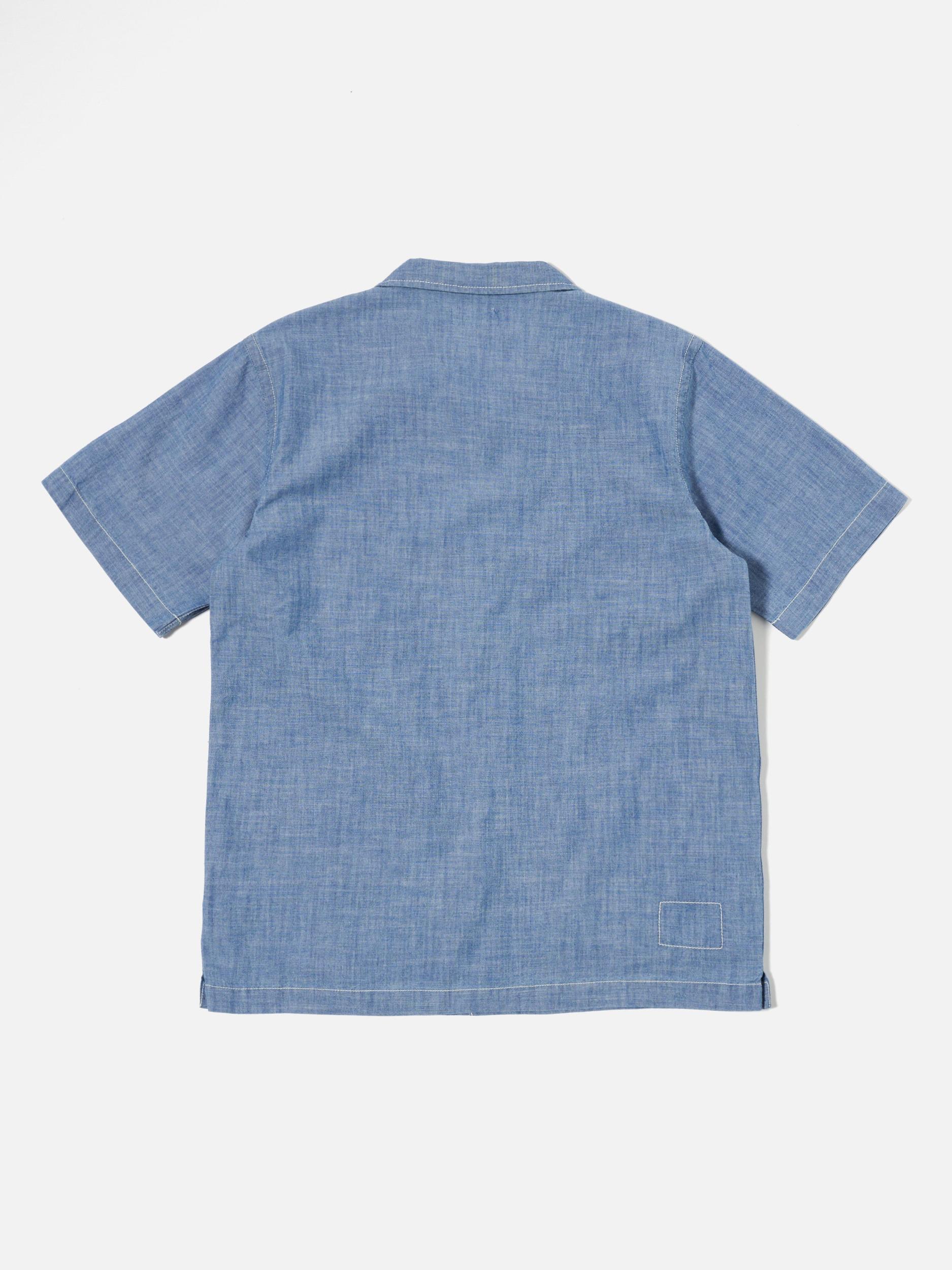 Washed Indigo Chambray Summer Overshirt Product Image