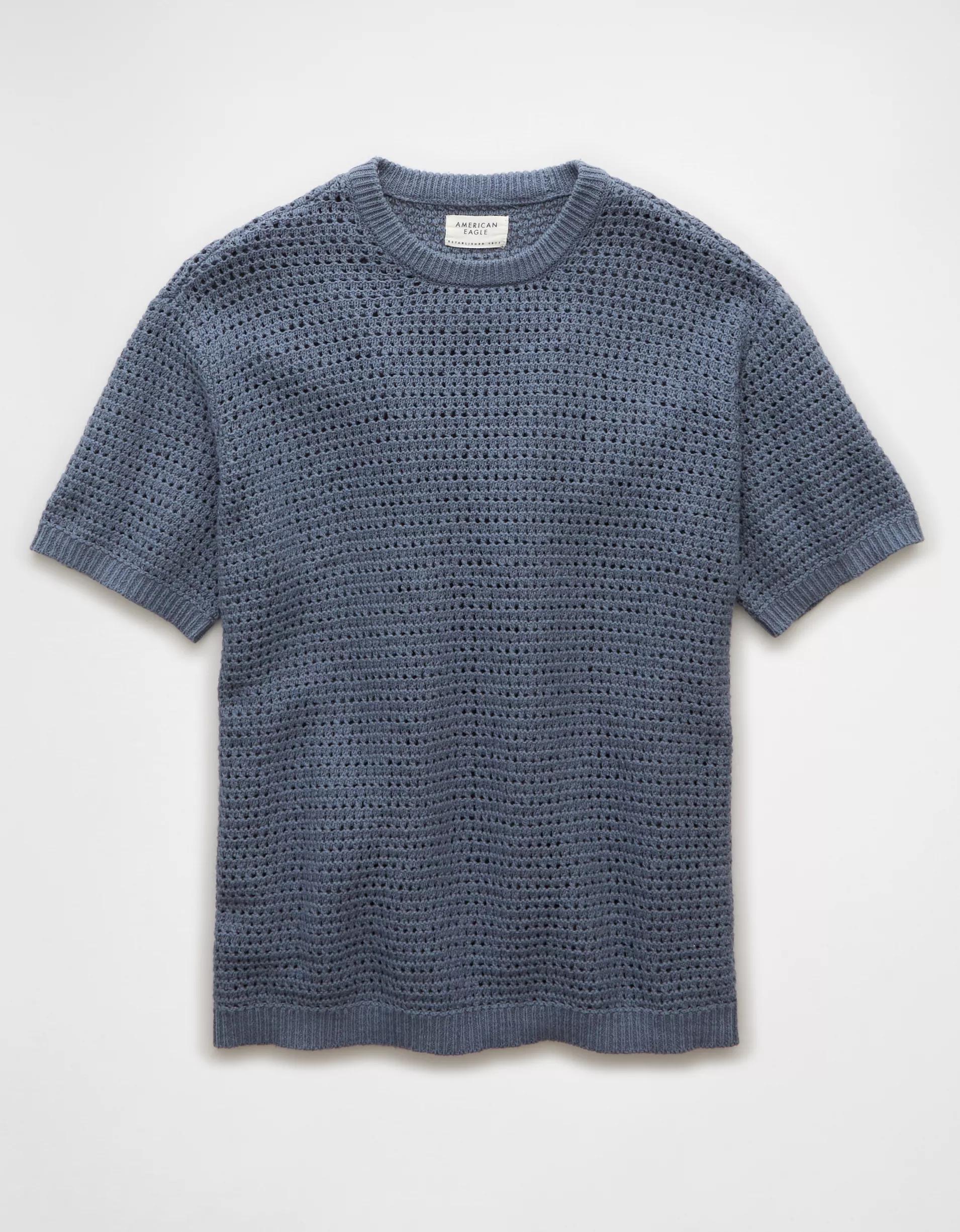 AE Open Knit Sweater T-Shirt Product Image