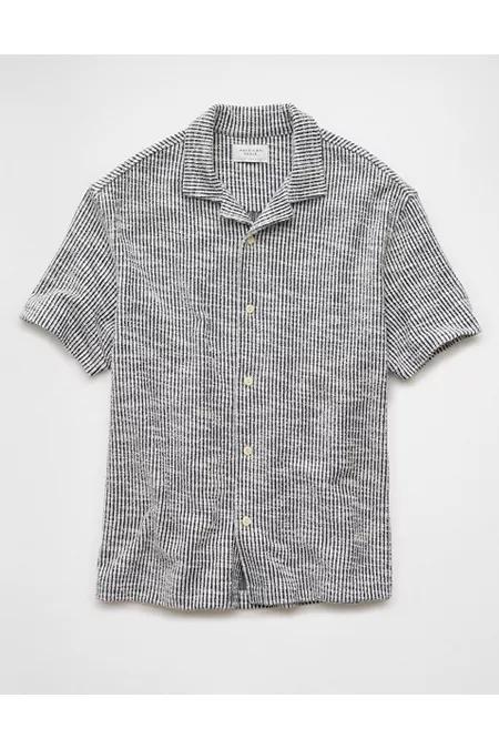 AE Textured Button-Up Camp Shirt Men's Product Image