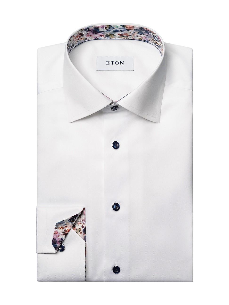 Mens Contemporary-Fit Floral Twill Shirt Product Image