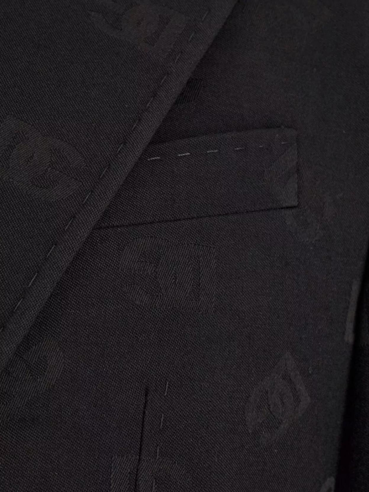 DOLCE & GABBANA Sicilia Stretch Wool Slim Fit Blazer With Peak Lapel In Black Product Image