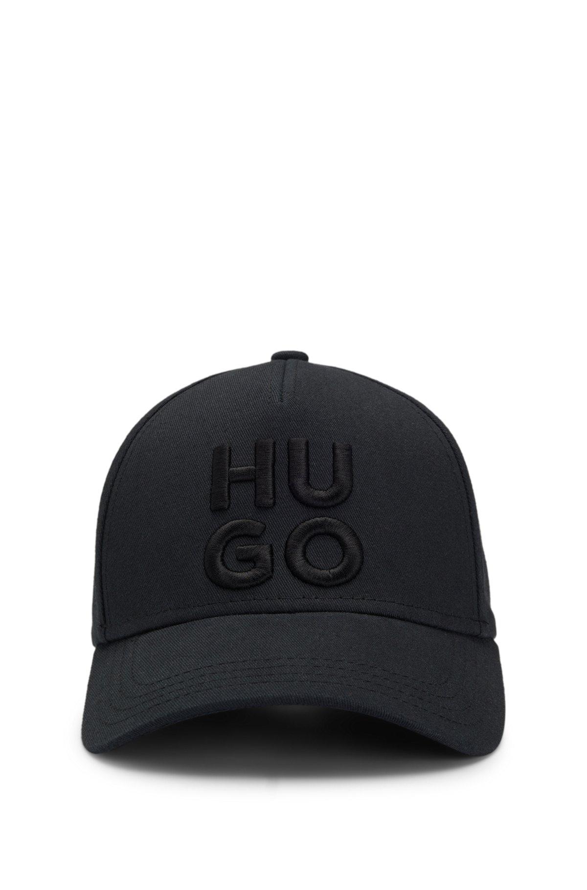 HUGO - Cotton-twill cap with embroidered logo - Black Product Image
