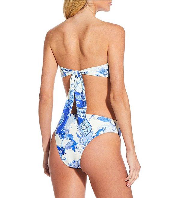 Gianni Bini Paisley High Leg Cheeky High Waisted Swim Bottom Product Image