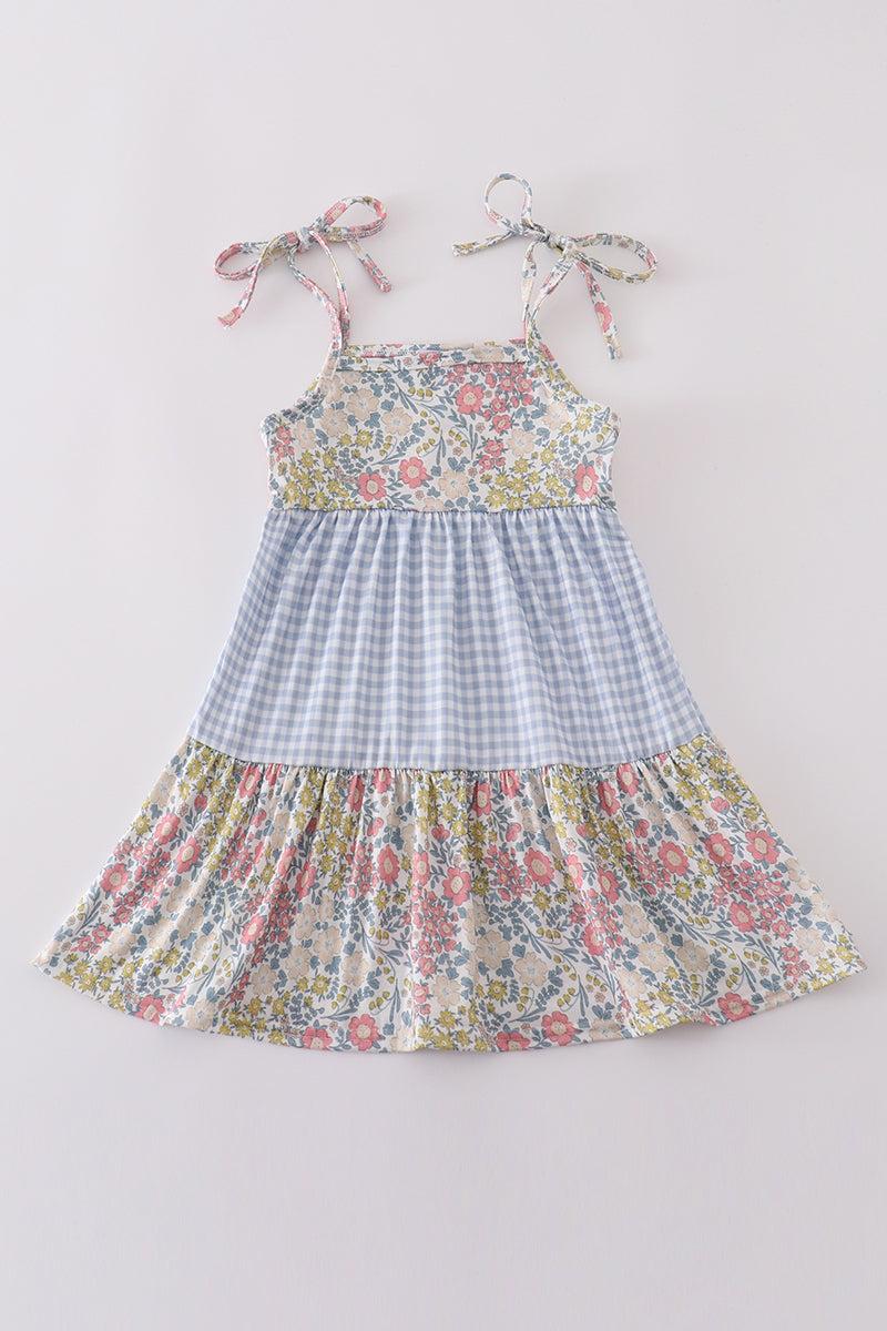 Bow applique print mom&me dress Product Image