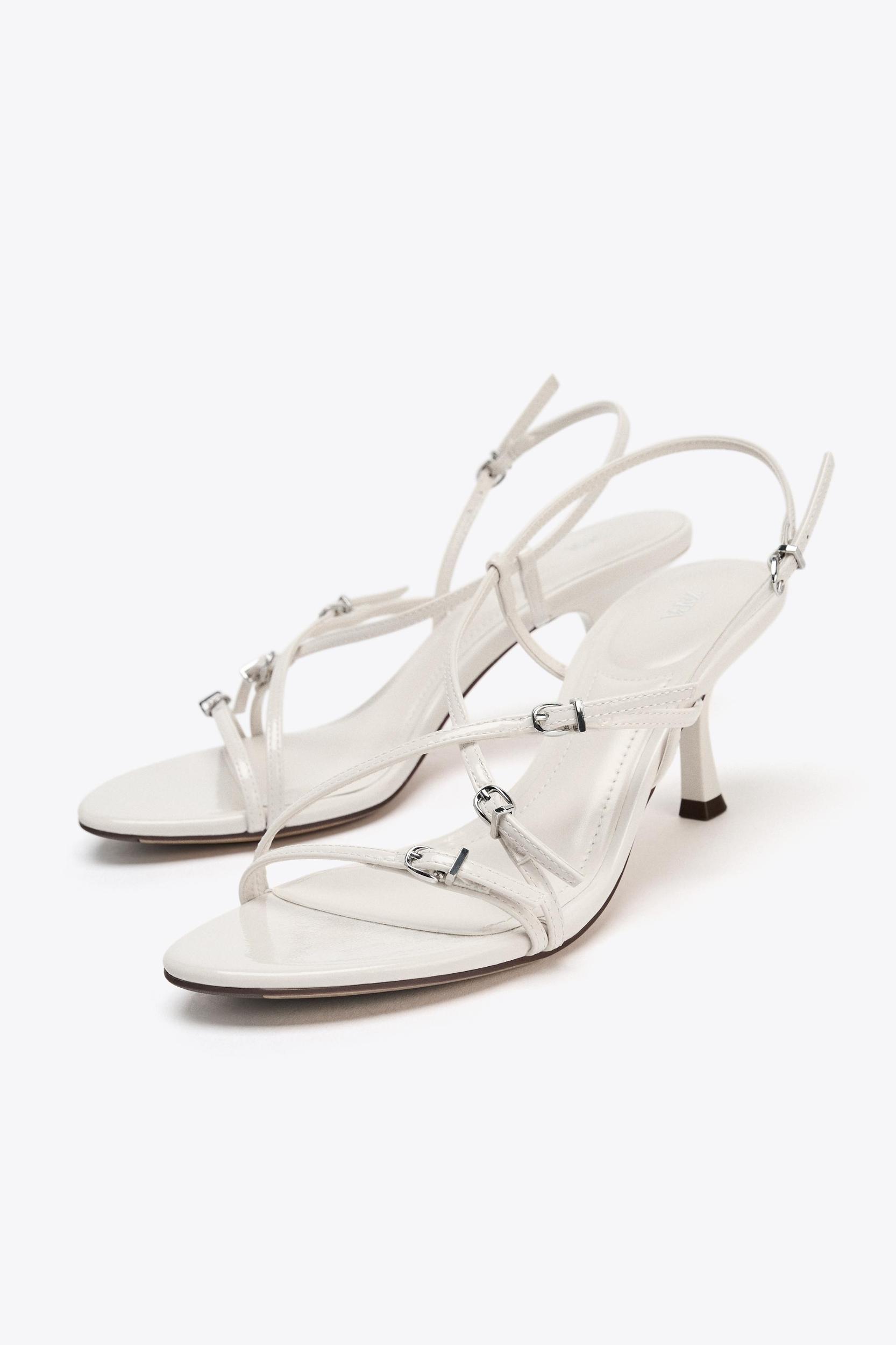 BUCKLED HEELED SANDALS Product Image