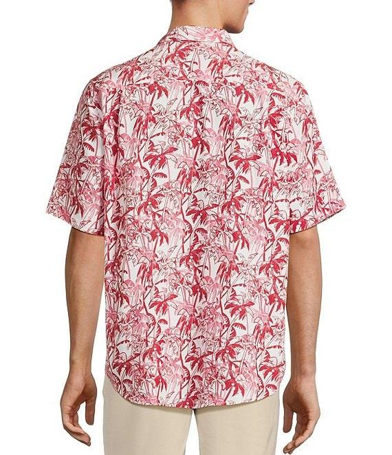 Caribbean Palm Print Short Sleeve Woven Shirt Product Image