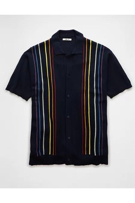 AE Pride Weekend Button-Up Sweater Polo Shirt Men's Product Image
