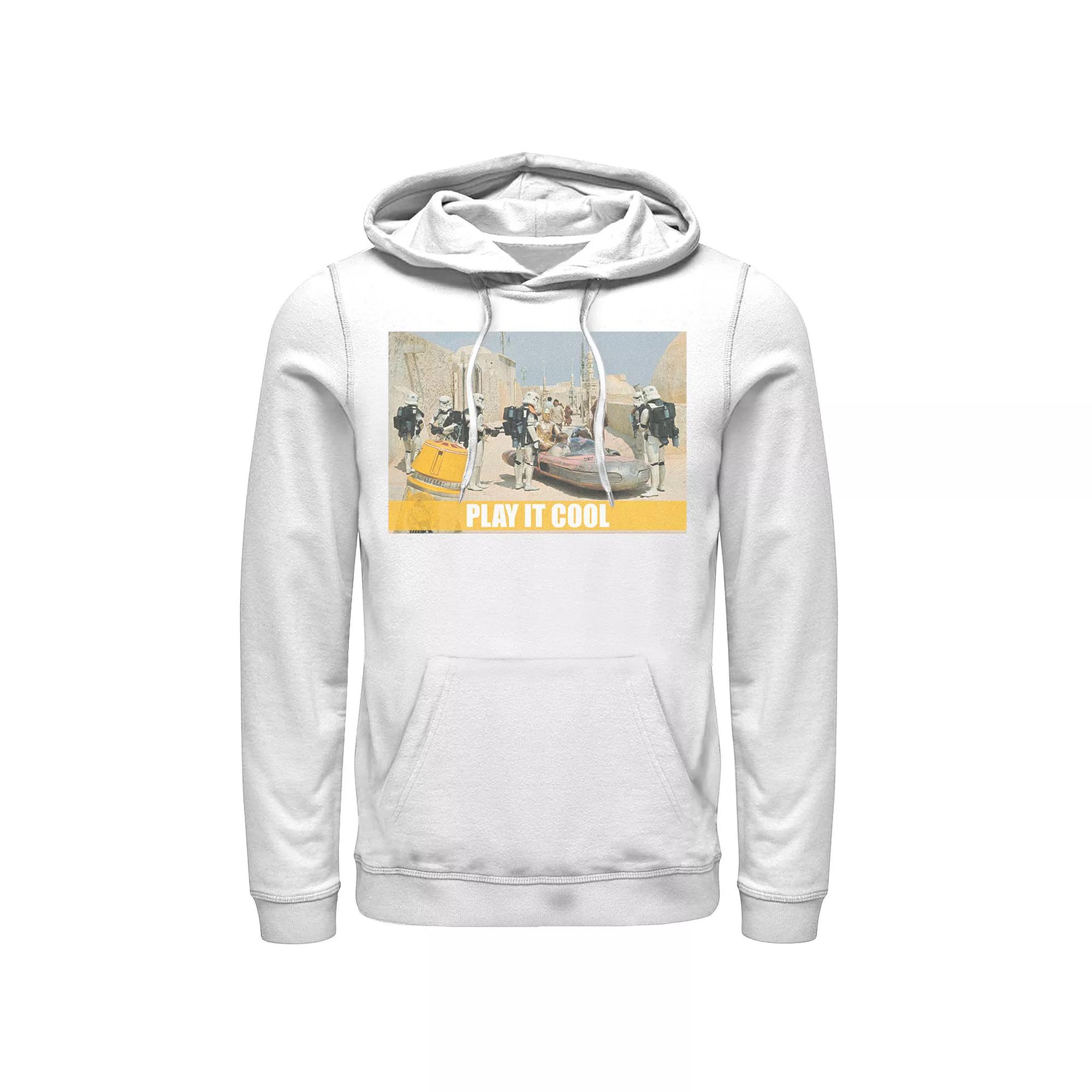 Men's Star Wars Luke, Obi-Wan & C-3PO Play It Cool Meme Hoodie,  Product Image