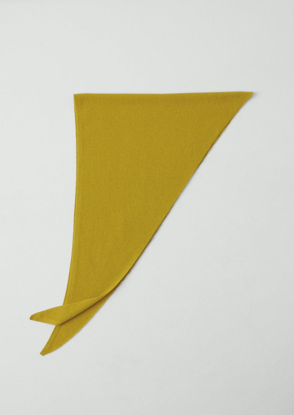 Wool Cashmere Large Bandana | Yellow Moss Product Image