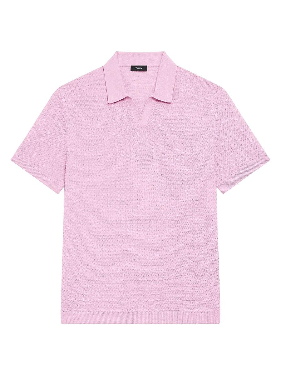 Mens Brenan Linen-Blend Polo Shirt Product Image