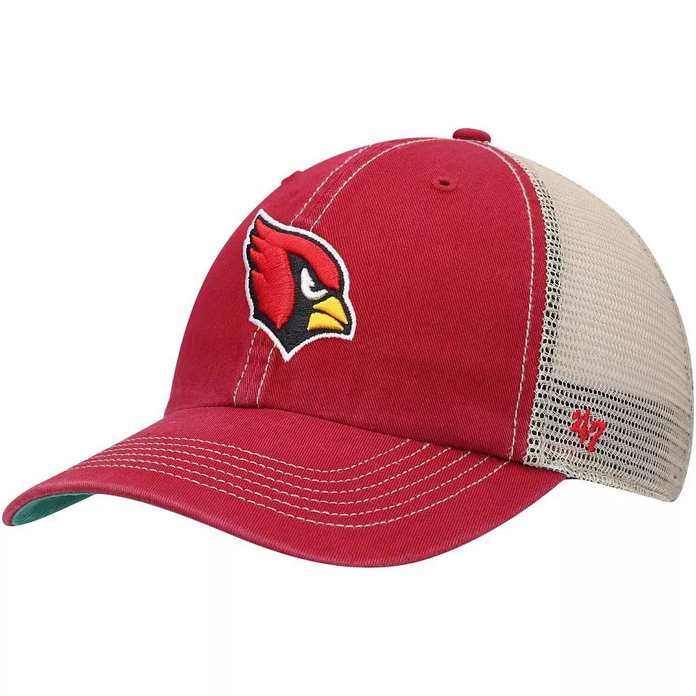 Men's '47 Cardinal/Natural Arizona Cardinals Trawler Trucker Clean Up Snapback Hat, Red Product Image