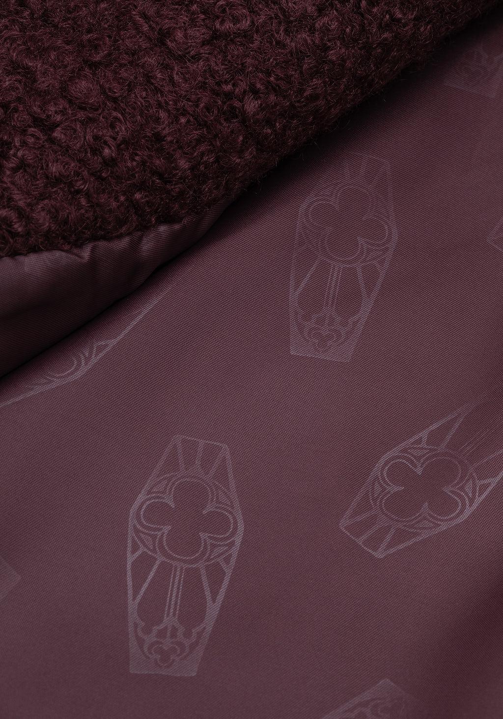 Gorgon Bouclé Oversized Coat - Red Product Image