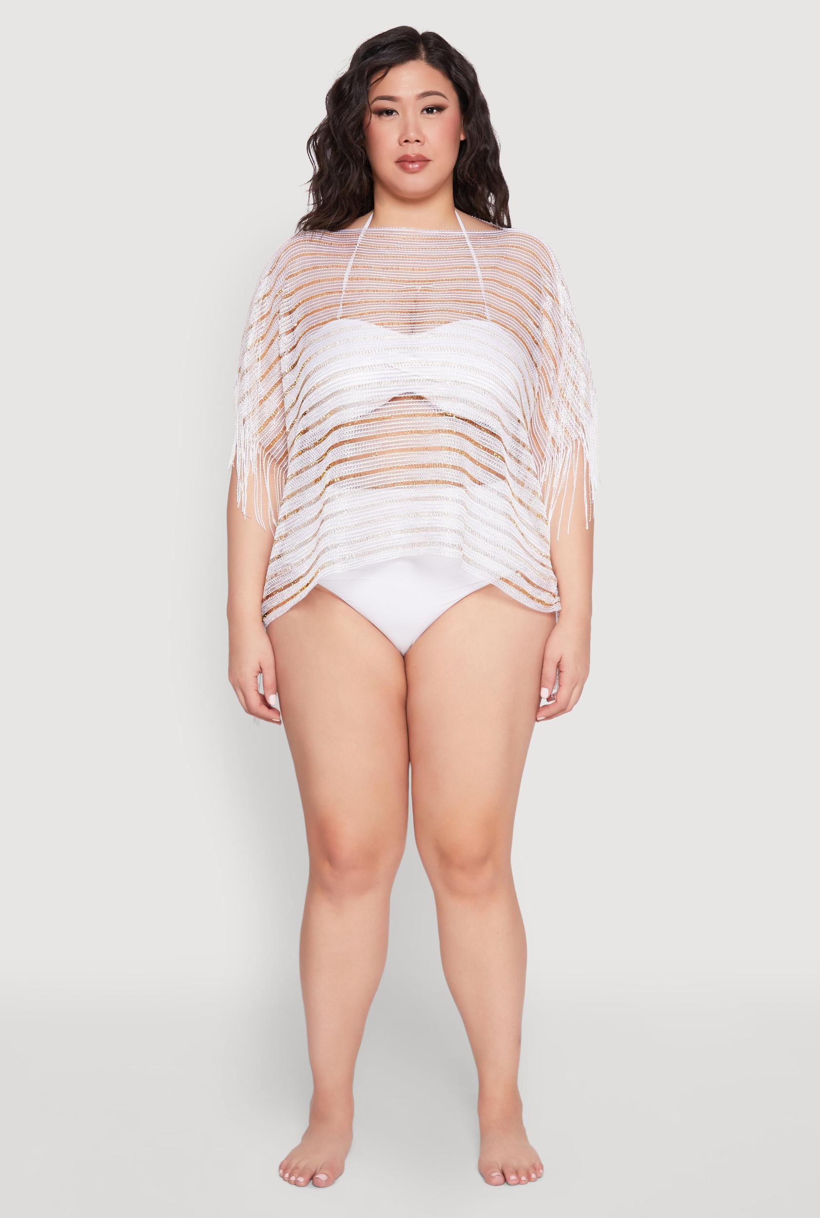Shadow Stripe Swim Cover Up Female Product Image