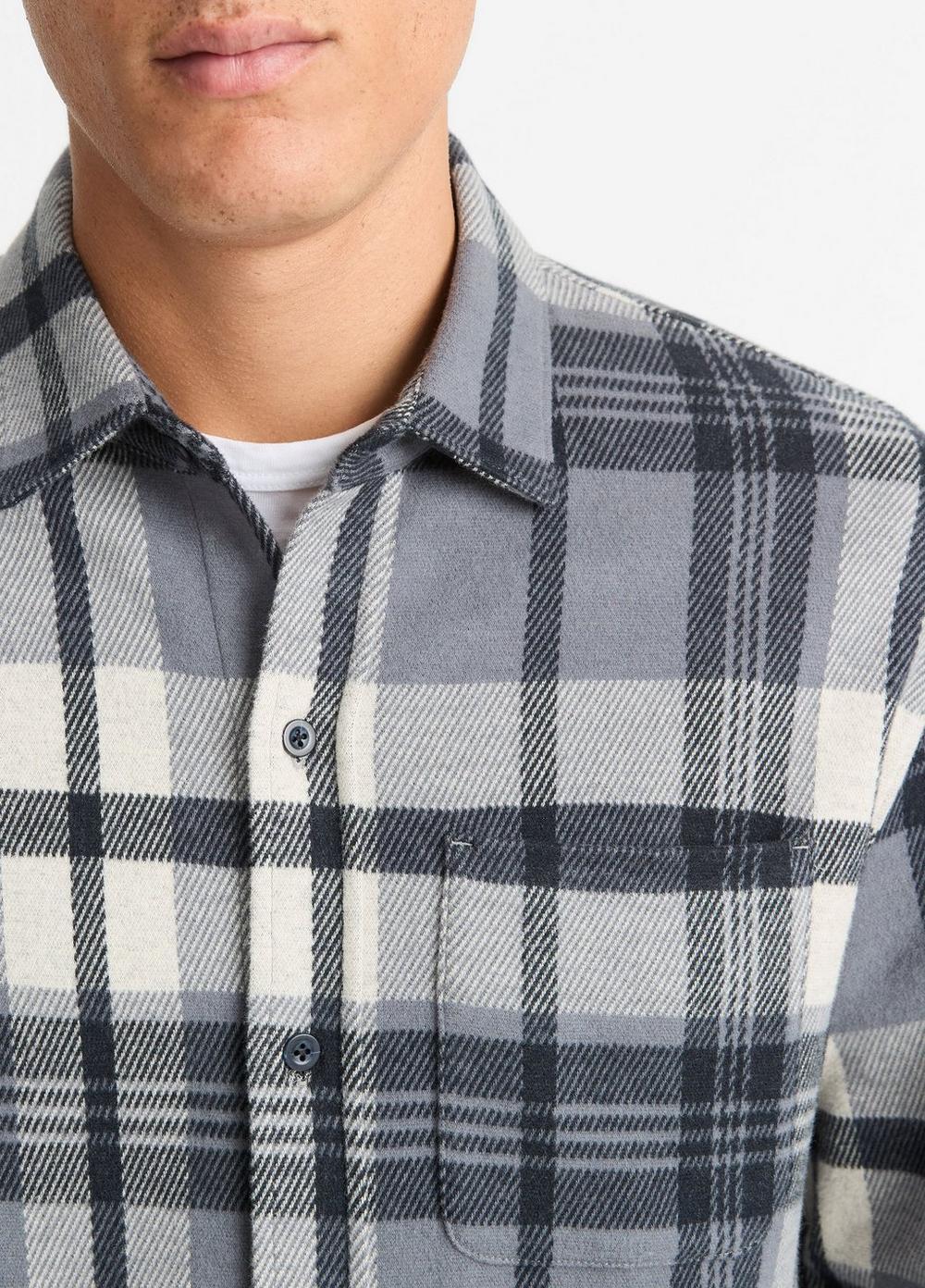 Plaid Cotton-Blend Shirt Jacket Product Image